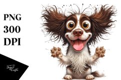 Crazy English Springer Spaniel Watercolor Clipart Product Image 3