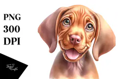 Happy Baby Vizsla PNG Product Image 1
