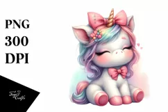 Cute Baby Unicorn in a Bubble | Clipart Product Image 1