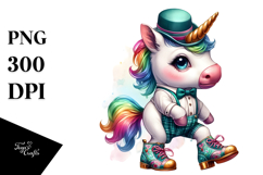 Colorful Baby Unicorn Tap Dance PNG Product Image 1