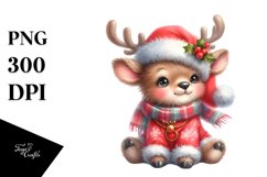 Baby Elk Christmas Clipart Product Image 1