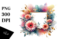 Vibrant Gold Abstract Frame Clipart Product Image 1