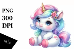 Cute Baby Unicorn in a Bubble | Clipart Product Image 3
