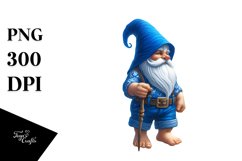 Gnome Blue Accent Clothes Sublimation Clipart Product Image 3