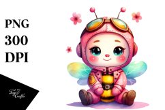 Bee in Aviator Suit PNG Product Image 1