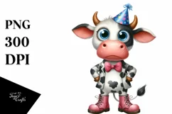 Funny Cow Party Hat Shoes Product Image 1