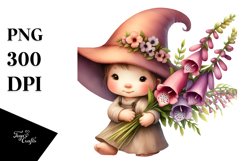 Baby Gnome with Foxglove Product Image 1
