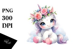 Cute Baby Unicorn in the Style of Product Image 1