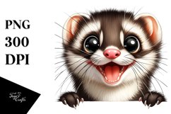 Funny Crazy Weasel Clipart Product Image 3