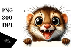 Enthusiastic Crazy Weasel Clipart Product Image 3