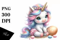 Cute Baby Unicorn in a Bubble | Clipart Product Image 3