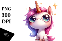 Expressive Unicorn Contempt PNG Product Image 1