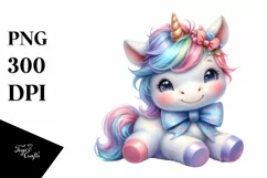 Cute Baby Unicorn in a Bubble | Clipart Product Image 3