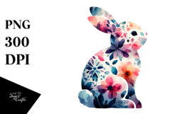 Abstract Bunny Silhouette PNG Product Image 1