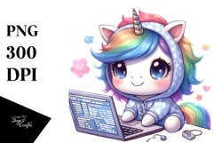 Baby Unicorn Programmer Clipart Product Image 3