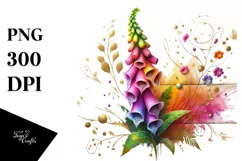Watercolor Luxury Flower Love Splash Clipart Product Image 3