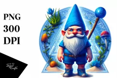 Gnome Azzure Accents Sublimation Clipart Product Image 1