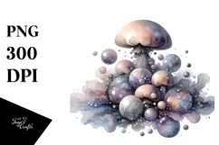 Glossy Mushroom Watercolor PNG Product Image 1