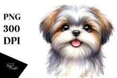 Watercolor Cute Shih Tzu, High-Res PNG Product Image 1