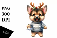 Expressive Baby German Shepherd, Vibrant PNG Product Image 1