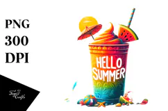 Colorful Frozen Drink Beach PNG Product Image 1