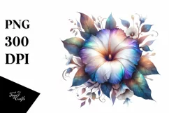 Morning Glory Shiny Watercolor Abstract Clipart Product Image 3