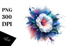 Morning Glory Shiny Watercolor Abstract Clipart Product Image 3