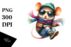Cheerful Baby Mouse Jumping PNG Product Image 1