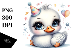 Energetic Baby Swan PNG Product Image 1