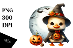 Retro Baby Duck on a Moon PNG Product Image 1