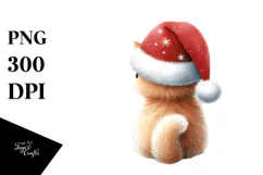 Christmas Cat Decorations Paint PNG Product Image 1