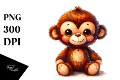 Small Brownish Plush Monkey Sewed Product Image 3