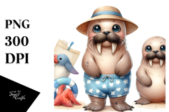 Baby Walrus Standing Beach | Clipart Product Image 1