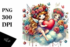 Adorned Figure in Digital Painting PNG Product Image 1