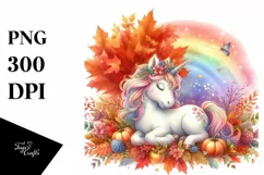 Colorful Baby Unicorn PNG Product Image 1