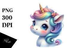 Baby Unicorn with Cool Haircut | Sublimation | Clipart Product Image 1