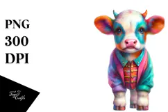Colorful Baby Cow Circus Tent PNG Product Image 1