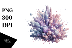 Glossy Lavender with Watercolor Splash Product Image 1