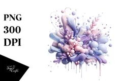 Glossy Lavender with Watercolor Splash Product Image 1