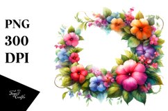 Vibrant Colorful Watercolor Frame | Clipart Product Image 1