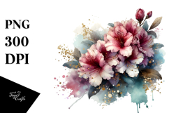 Glossy Rhododendron Abstract PNG Product Image 1