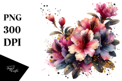 Glossy Rhododendron Abstract PNG Product Image 1