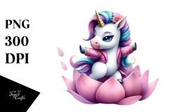 Cute Baby Unicorn in Johnu Bravo Pose Clipart Product Image 3