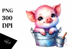 Colorful Baby Pig with Bucket Product Image 3