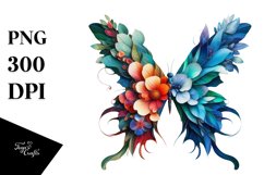 Vibrant Butterfly with Flowers PNG Product Image 3