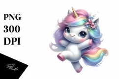 Dancing Baby Unicorn in Summer | Sublimation | Clipart Product Image 3