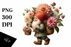 Detailed Digital Painting Small Carrying Dahlia | Product Image 1