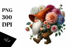 Detailed Digital Painting Small Carrying Dahlia | Product Image 1