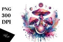 Magical Celestial Mushroom Tarot PNG Product Image 1