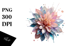 Colorful Dahlia PNG Product Image 1